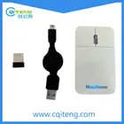 Rechargeable Flat LED Logo Light Up Wireless Mouse