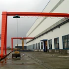 Single girder electric hoist semi half mobile gantry crane 5 ton