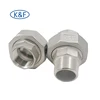 hydraulic union fitting 304 or 316 Stainless Steel Casting Pipe Fittings Male and Female Thread Conical Union