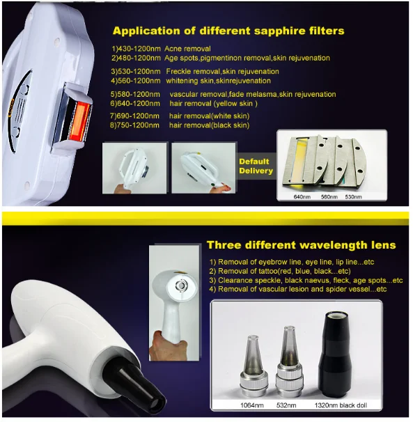 multifunctional ipl machine ipl opt shr E-light rf nd yag laser beauty machine
