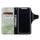 Leather mobile phone case marble triangle buckle card holder wallet leather phone case for IPHONE X