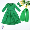 Fashion 2018 New Model Muslim Clothes Children Girl Casual Dresses With Scarves