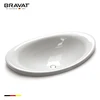European Standard smooth surface table top oval bathroom big ceramic basin C22142W