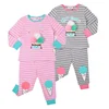 New design stripe unisex kids pajamas audel cotton children sleep wear