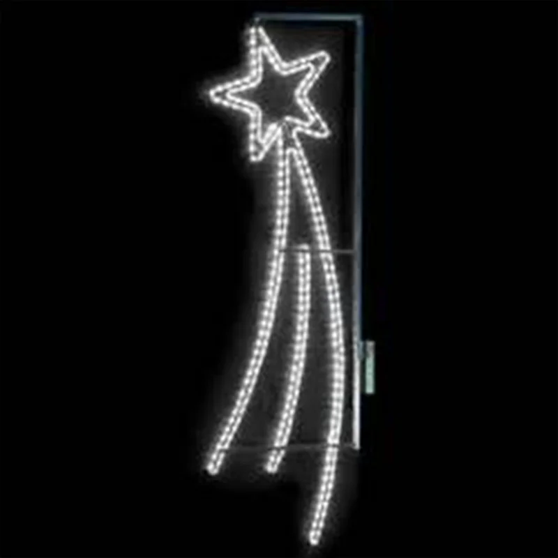 Al aire libre cuerda blanca luz estrella de Navidad de la calle luces LED Polo decoración lámpara de