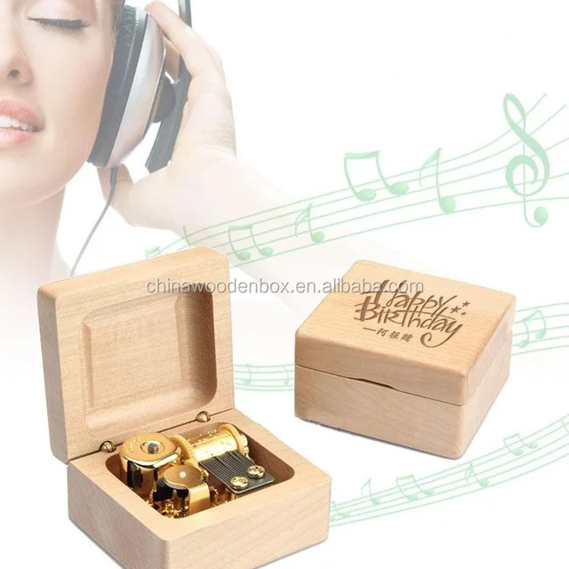 happy birthday music box wooden gift box wooden valentines gift