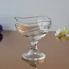unleaded Clear glass tableware antique ice cream bowl yourt bowl with stem