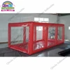 Water proof portable red color cars capsule showcase hail protection car cover inflatable car wash tent for sale