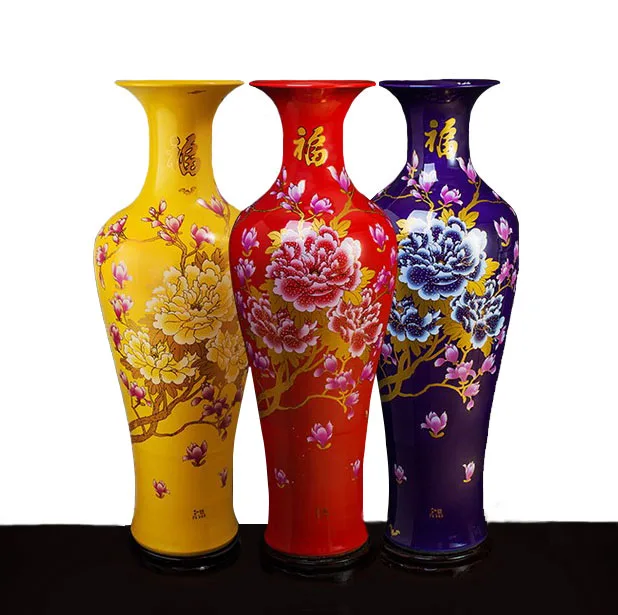 Цзиндэчжэнь большой китайский керамический цветок пол ваза