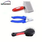 Pet double-sided massage comb nail clipper three-in-one suit