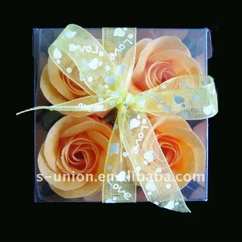 pretty wedding flower rose soap,gift package(s032)