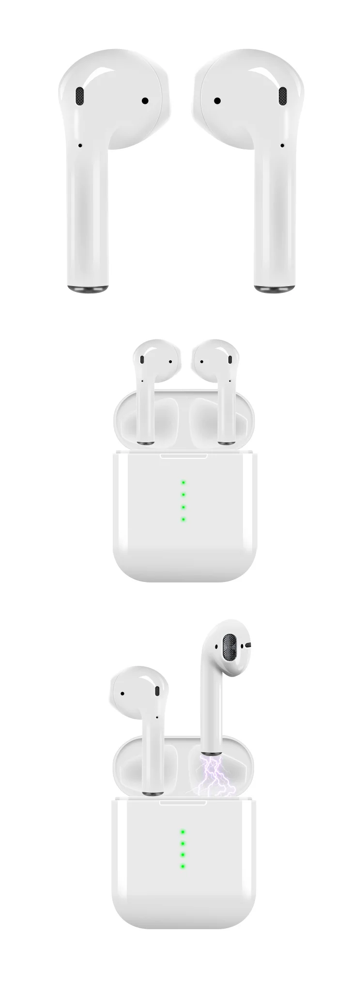i9s i10tws i10 blueteeth headphones touch siri auto power on anto pairing i10 tws wireless earphones in tws i10 - ANKUX.COM