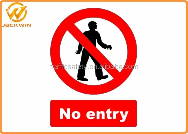 durable commerical film aluminum plate no entry sign