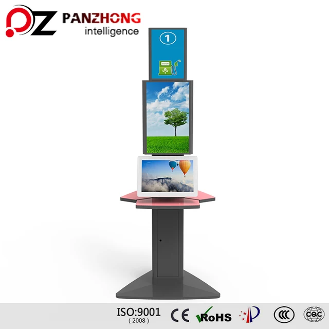 Wireless Mobile Phone Accessories Charger Kiosk Stand with Advertising Player