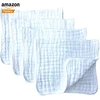 Amazon Top Seller 2019 Baby Products Factory Custom Packaging Plain White Muslin Baby Rag Pads Burp Cloth