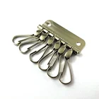 wholesale 6 hooks metal key holder for wallet keychain