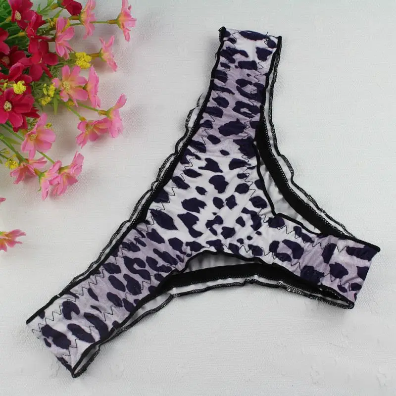 Stock Newest Hot New Cute Leopard Women Sey Cotton Briefs Panties Thongs G-string Lingerie Underwear bragas mujer Summer style