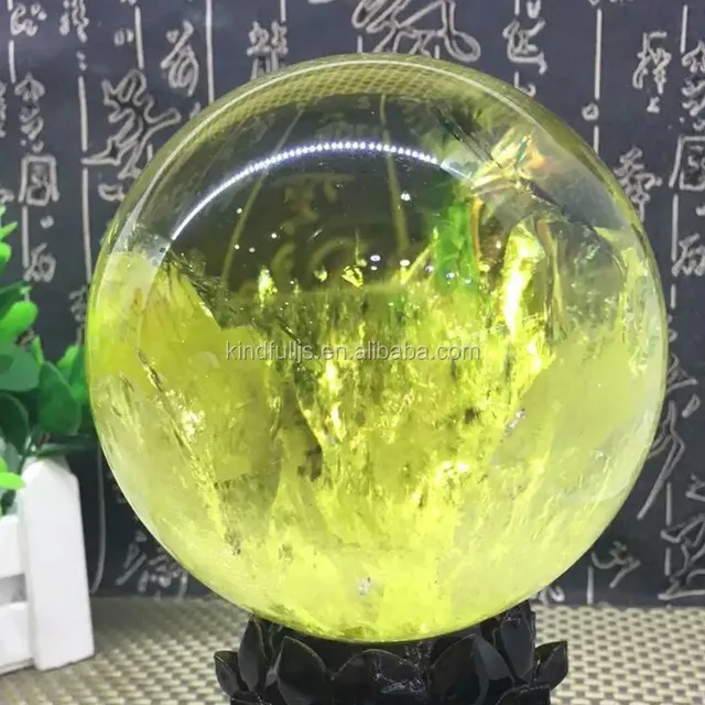 rock citrine quartz crystal ball spheres magic sphere ball for