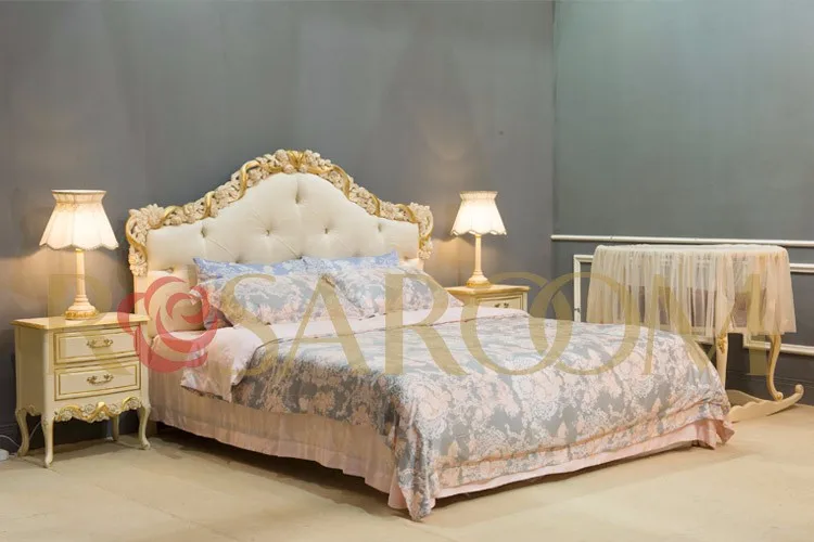 Rococó italiano dormitorio muebles clásicos de madera maciza ...