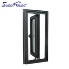 New Zealand standard flange design aluminium casement french side hung swing window for container house