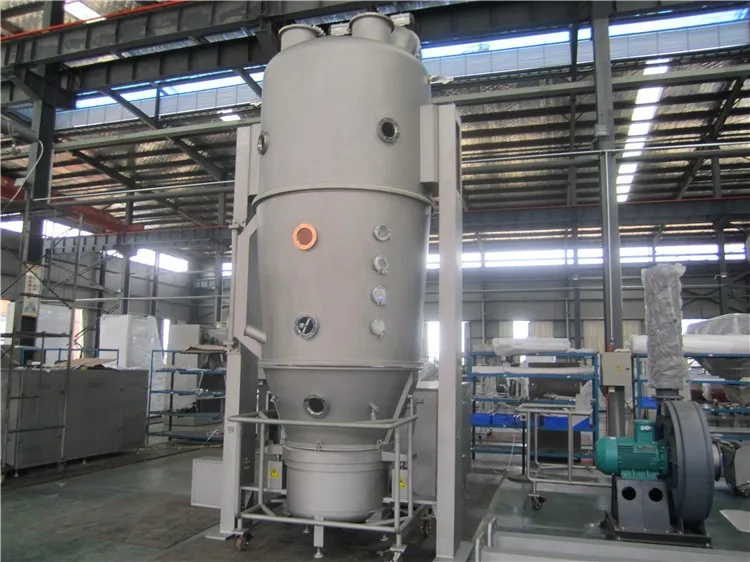 fluid bed dryer with top spray