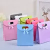 Custom Pink Birthday Wedding Small Paper Favor Bags With Die Cut Handle