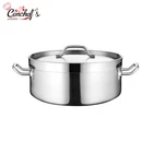 Stainless steel induction big casserole pot with lid