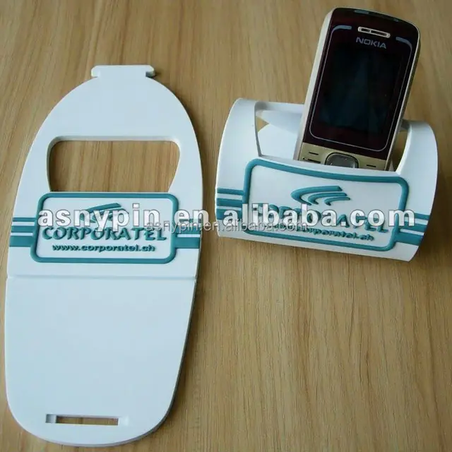 soft pvc customized cellphone stand for promotion,pvc mobile