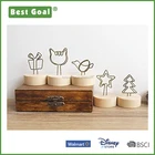 Wood Log Base Photo Holder Stand Tabletop Wedding Place Name Card Holders