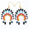 New personality earrings cross-border explosion Indian headdress national jewelry miyuki beads drop earring for girls