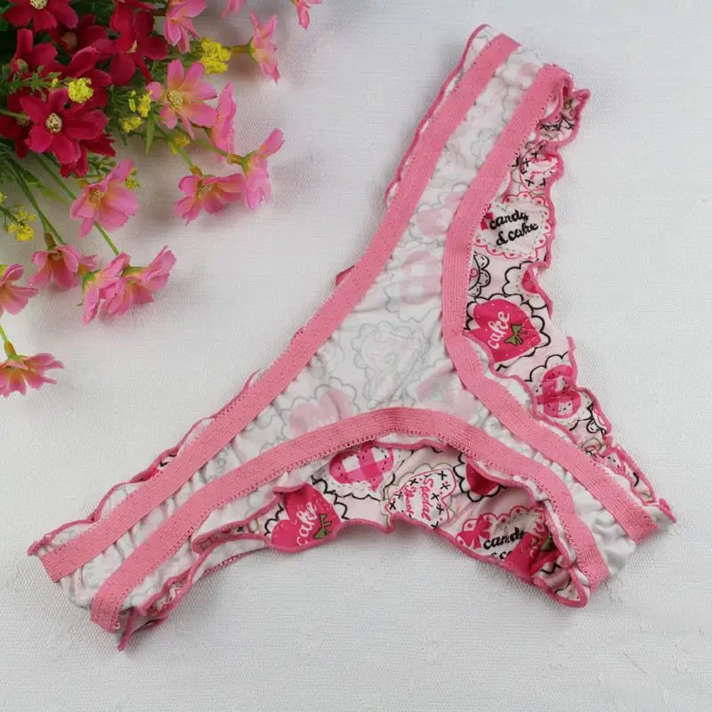 Stock Hot Sale Women lovely pink Heart Sey cotton Panties Breathable Briefs Women Underwear Girl Thongs Lady Panties cotton Ling