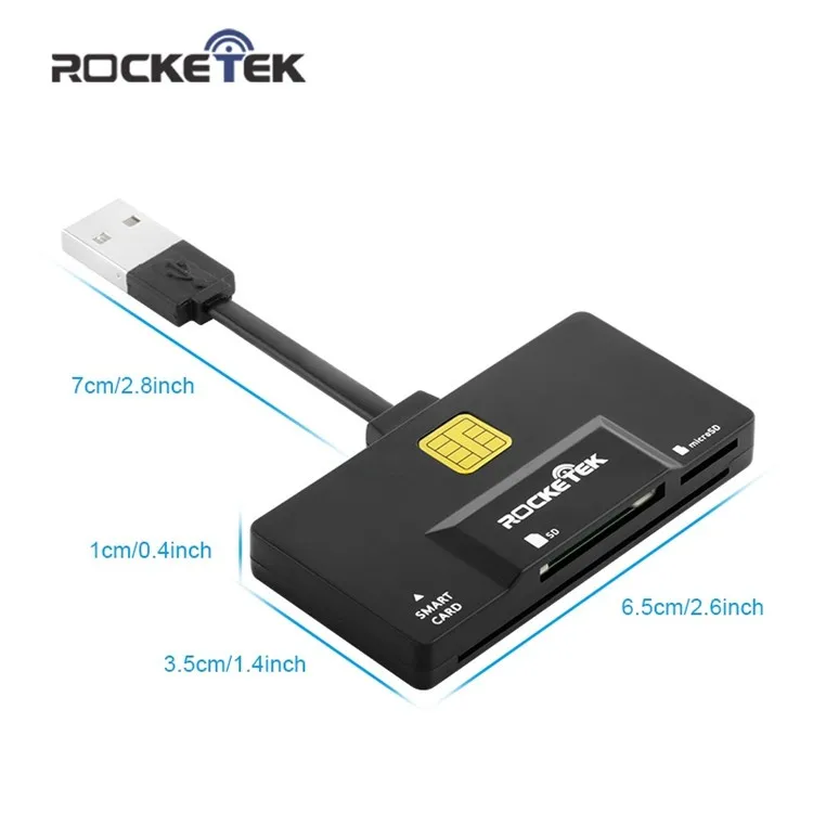 Multi in 1 smart memory card reader with SIM card adapter