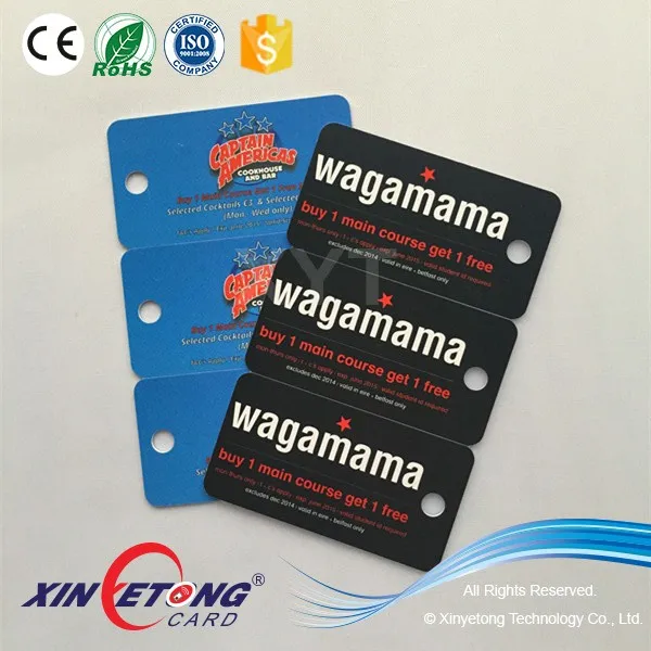 3 up keytag loyalty plastic card cmyk printing