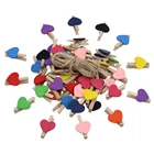 Graphic Customization Wooden Wood Clip Popular Shape Wooden Paper Clip with Lower Price