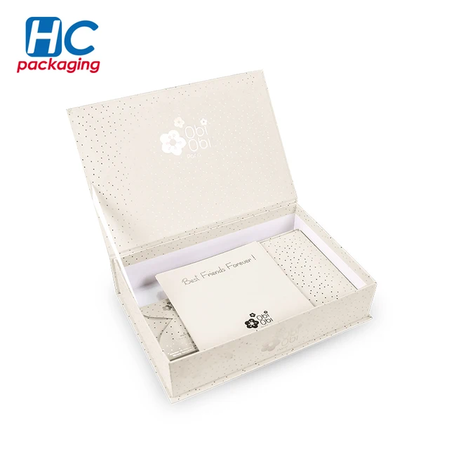 fancy logo printed elegant white luxury wedding favors gift box