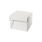 New arrival strong corrugated E flute plain white color cake box with top and bottom style for heavy cake