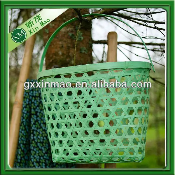 woven bamboo basket, hanging fruit basket wholesale