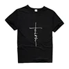 faith New design garments wholesale 100%Cotton tshirt Customized logos tshirts for FASHION Letter printed t-shirts