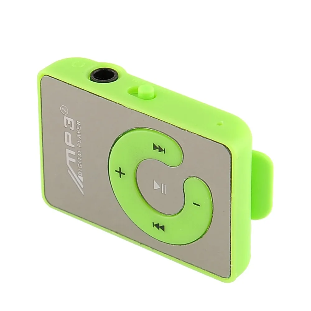 With 8G TF Card Clips Mp3 Player Mini Portable Micro SD Fashion Coloful Mp3 music player USB Data Mirror Surface sw41003