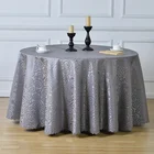 Hotel banquet dinning tablecloth round printed jacquard table cloth wedding