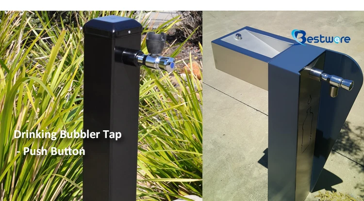 New Products Garden Water Horizontal Drinking Fountain Bubbler Head with Wall Mount Rubber Guard Push Button Tap.jpg