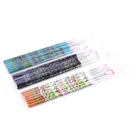 Hot Sale Newest Nylon Head Nail Brush Set Nail Brushes Tools Printing Wooden Handle Nails Supply Pens