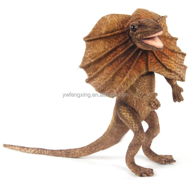 frilled neck lizard realistic cute soft animal plush toy 40cm