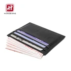 Black Wallet Card Wallet Black RFID Leather Card Holder Wallet Slim