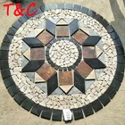 all sizes multicolor round stone medallion mosaic for floor