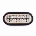 6inch oval white clear lens led back up tail light for truck trailer bus tractor