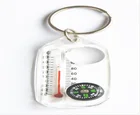 Multi Function 3 In 1 Thermometer Magnifying Glass Compass Keychain
