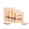 Food Grade Packaging Airtight Brown Kraft Paper Ziplock Bag With Window