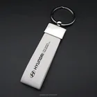 High quality custom car logo car leather keychain