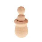 Factory Sale Unfinished Nesting Dolls Unpainted Pine Wooden Mini Peg Doll